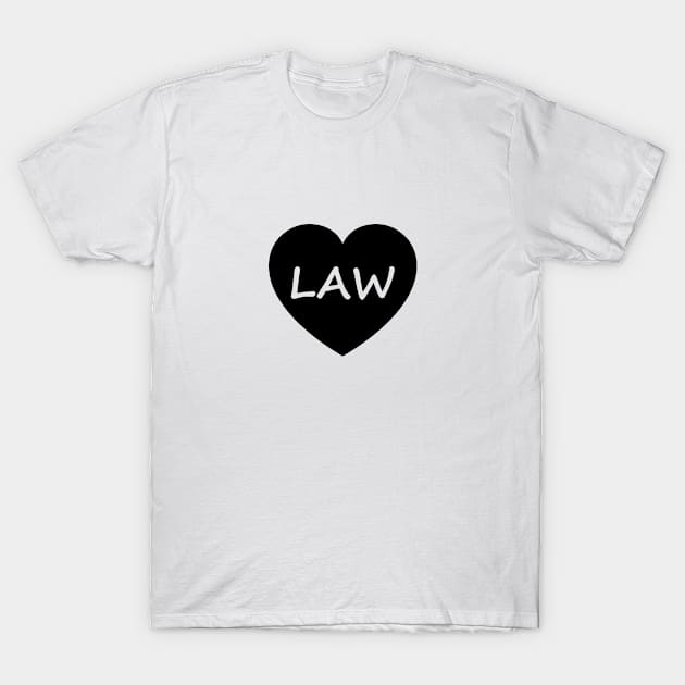 Law Heart T-Shirt by gulden